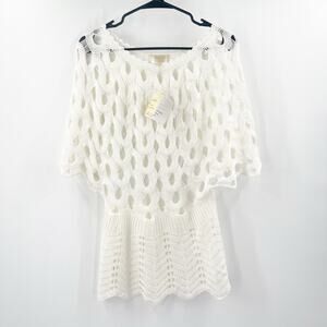 KROSHETTA BY PAPILLON Crochet Blouse Extra Large Top Dolman Handmade Knit NWT